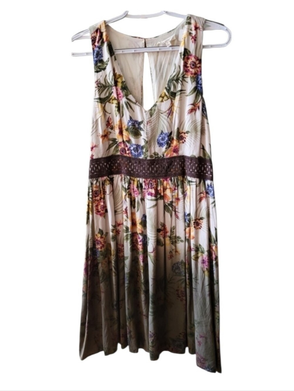 Anthropologie Mystree Floral Lace Ombre Dress